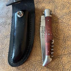 laguiole le Sabot Prestige 2 pi&egrave;ces manche loupe d amboine