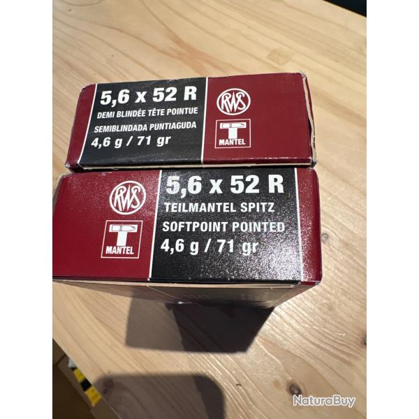 2 bo�tes 5,6x52R t mantel