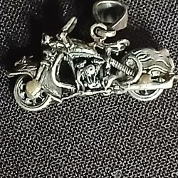 authentique pendentif vintage Harley-Davidson en argent sterling 925