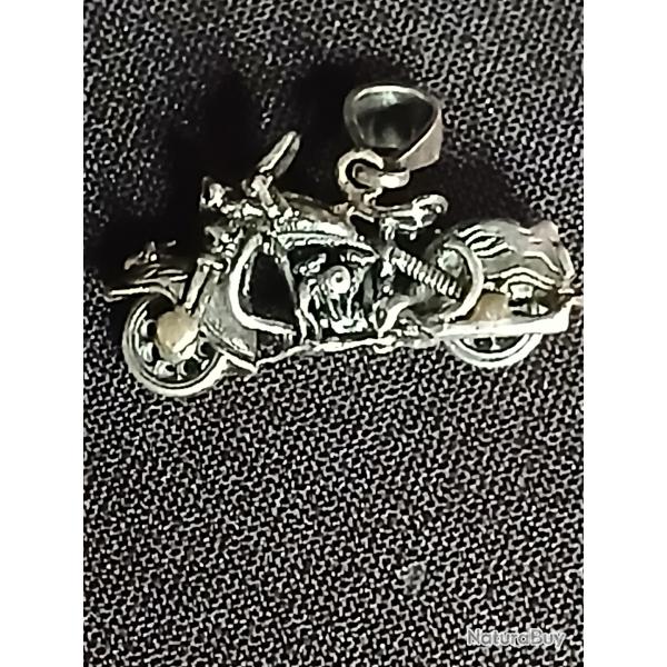 authentique pendentif vintage Harley-Davidson en argent sterling 925
