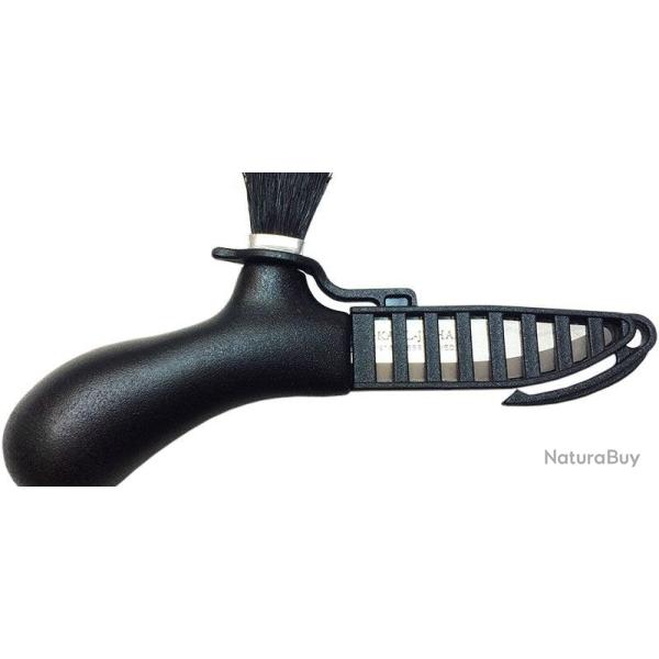 Couteau � champignons Morakniv avec brosse - Champignon Noir - Lame 62mm - Brosse Crin de cheval - E