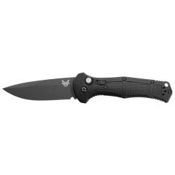 Couteau automatique Benchmade Claymore - Manche grivory noir, CPM D2, tranchant lisse, lame de 86 mm