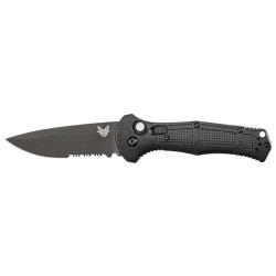 Couteau automatique Benchmade Claymore - Manche grivory/acier noir, CPM D2, tranchant lisse, lame de