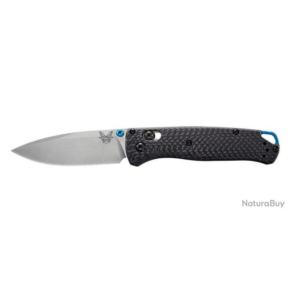 Couteau pliant Benchmade Bugout - Manche fibre de carbone, lame blanche, CPM S90V