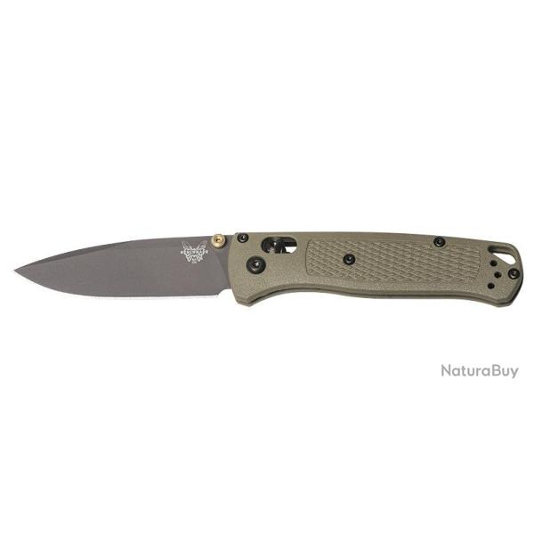 Couteau pliant Benchmade Bugout - Manche grivory kaki, lame grise, CPM S30V