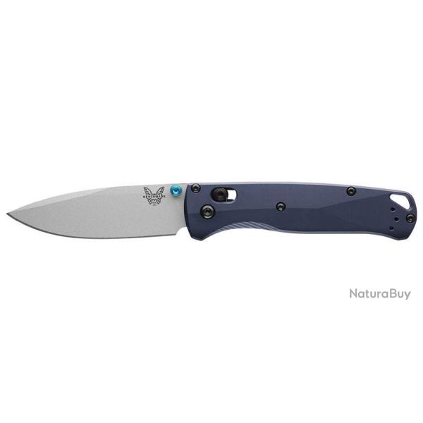 Couteau pliant Benchmade Bugout - Manche aluminium bleu, lame blanche, CPM S90V