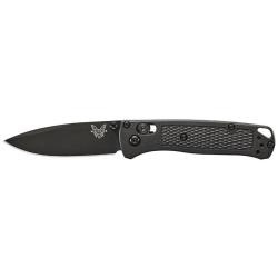 Couteau pliant Benchmade Mini Bugout - Manche cf-elite noir, lame noire, CPM S30V
