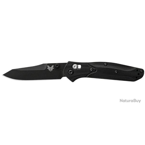 Couteau pliant Benchmade Mini Osborne - Manche g10 noir, lame noir, CPM S30V