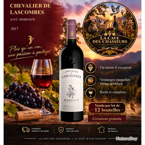 Chevalier de Lascombes 2017 1 caisse de 12 bouteilles de 75cl AOC Margaux