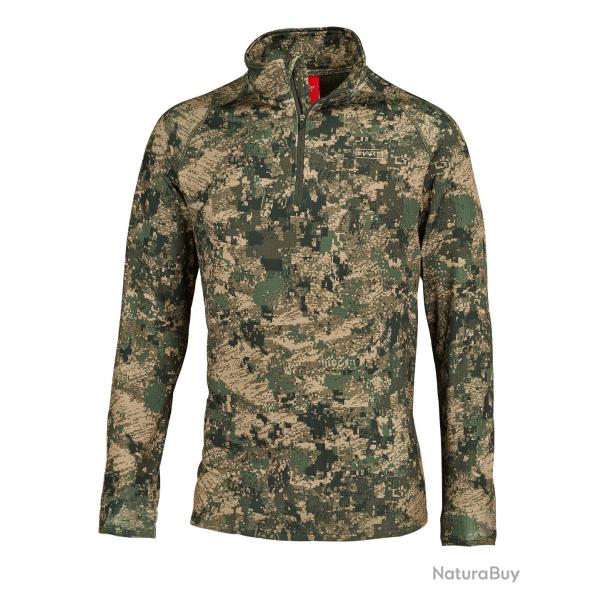 HART - T-shirt   TRAIL ZN C PIXEL FOREST  col zippe � manches longues taille S M L  XXL