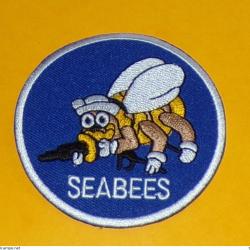 TISSU PATCH : ARMEE AMERICAINE SEABEES , DIAMETRE 7 CM , BON ETAT VOIR PHOTOS . POUR TOUT RENSEIGNEM