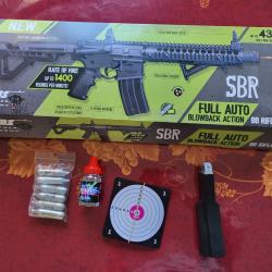 Colt M4 AR 15 bb acier 4.5mm full auto blowback avec accessoires 1� sans prix de r&eacute;serve