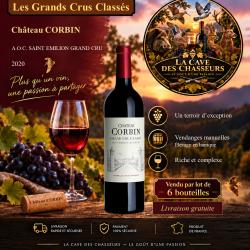 Ch&acirc;teau Corbin 2020 1 caisse de magnums de 6 bouteilles de 150cl AOC Saint Emilion Grand Cru Class&eacute;