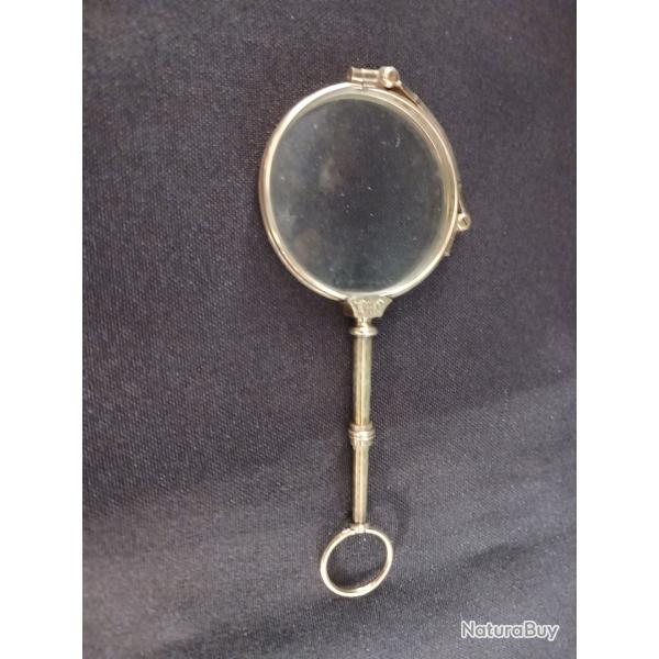 Face-�-main pliable de la Belle �poque en plaqu� or, fin du XIXe si�cle
