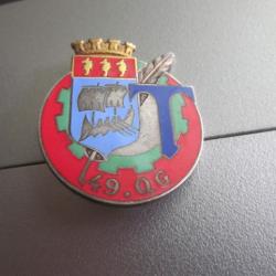 insigne &eacute;mail  C.Q.G 49eme compagnie  du quartier g&eacute;neral  du train / drago paris