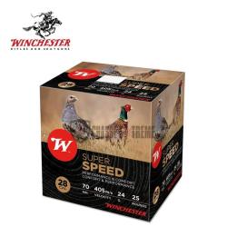 25 Cartouches WINCHESTER Super Speed G&eacute;n&eacute;ration 2 24g cal 28/70 Pb 6