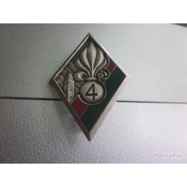 insigne 4eme r�giment �tranger 4� R.E/REI l�gion �trang�re  /  lr paris