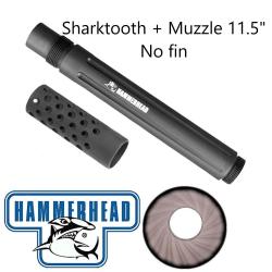 HAMMERHEAD Canon Seul Sharktooth + Muzzle 11.5'' noir sans Embase