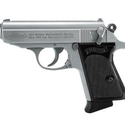 PISTOLET PIST PPK WALTHER CAL 380 ACP, 6 COUPS - INOX