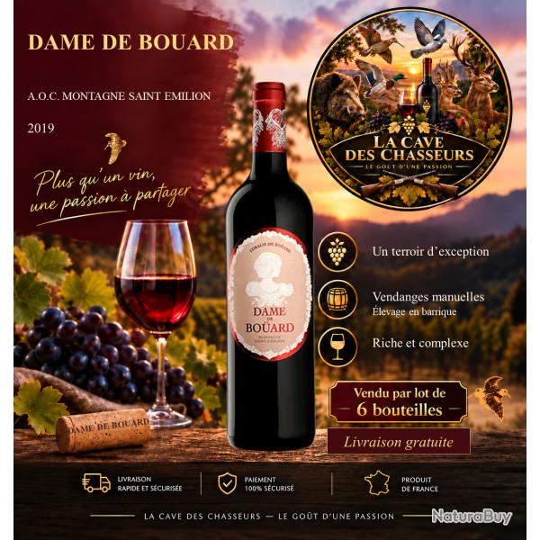 Dame de Bouard 2019 1 caisse de 6 bouteilles de 75cl AOC Montagne Saint Emilion
