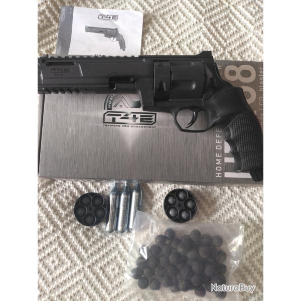 Pack revolver humarex T4E HDR68, 16J, 2 chargeur suppl, CO2, munitions