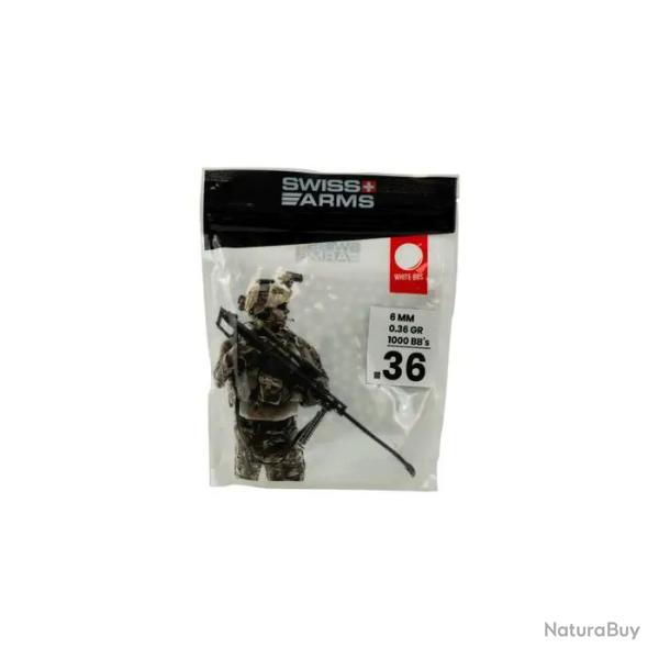 Billes 0,36g (sachet de 1000 BBs) - Blanc - Swiss Arms