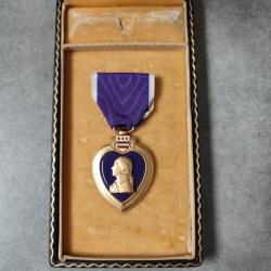 Purple Heart d'un Soldat d'un Bataillon de Glider, Bataille des Ardennes et Campagne de Rh&eacute;nanie