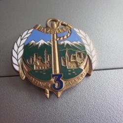 insigne &eacute;mail  3&deg; RMIa  r&eacute;giment d'infanterie de marine / j.y.s segalen 1994