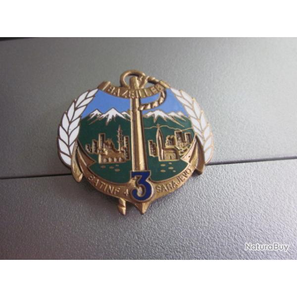 insigne �mail  3� RMIa  r�giment d'infanterie de marine / j.y.s segalen 1994