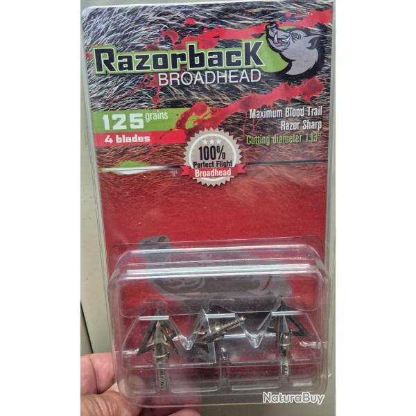 blades razorback 125grs arbal�te
