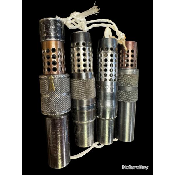 lot de 4 chokes vintage pour fusil beretta ou breda D NOVELLI � FIRENZE