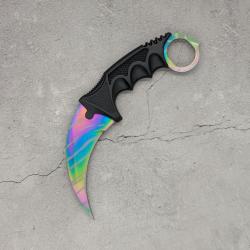 Couteau Karambit Fade Tiger Tooth CS:GO/CS2 IRL - Lame aff&ucirc;t&eacute;e en acier inox