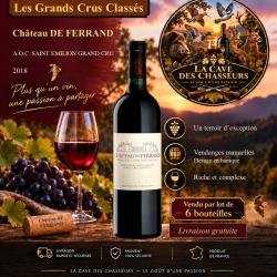 Ch&acirc;teau De Ferrand 2018 1 caisse de 6 bouteilles de 75cl AOC Saint Emilion Grand Cru Class&eacute;