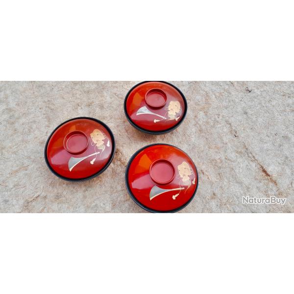 SET DE BOLS FUTA-TSUKI WAN LAQU�S JAPONAIS VINTAGE