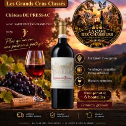 Ch&acirc;teau De Pressac 2020 1 caisse de 6 bouteilles de 75cl AOC Saint Emilion Grand Cru Class&eacute;