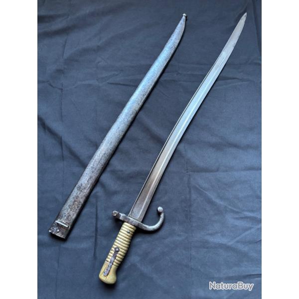 Ba�onnette fran�aise Chassepot 1866 monomatricule - Guerre de 1870