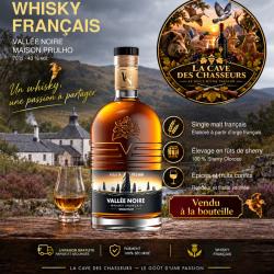 Whisky single malt Fran&ccedil;ais "vall&eacute;e noire" par la distillerie prulho vieillis en fut de sherry 70Cl