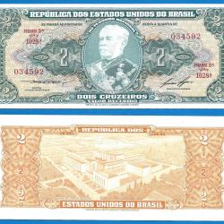 Bresil 2 Cruzeiros 1958 Signature 6 Billet Brasil Cruzeiro