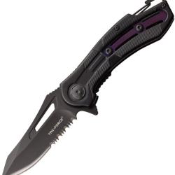 Couteau Tac-Force 1026 Lame Acier Inoxydable Manche Acier Violet Framelock TF1026PL