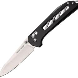 Couteau Pliant Tac Force Lame Acier 7Cr17MoV Manche Aluminium Noir Rapid Lock TF1035S