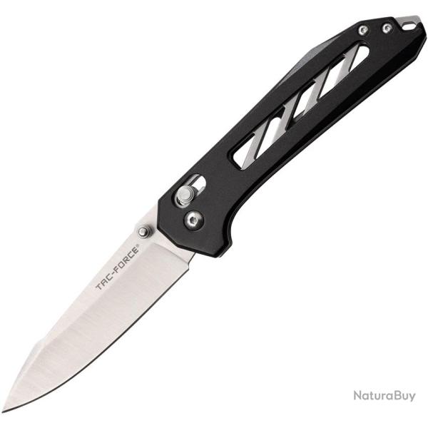 Couteau Pliant Tac Force Lame Acier 7Cr17MoV Manche Aluminium Noir Rapid Lock TF1035S