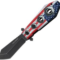 Couteau Pliant Tac Force American Flag A/O Lame Acier 3Cr13 Manche Aluminium Drapeau US TF1048F
