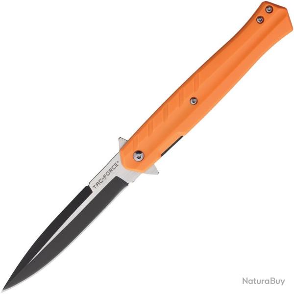 Couteau Pliant Tac Force A/O Lame Acier 3Cr13 Spear Point Manche Nylon Orange Linerlock TF2002OR