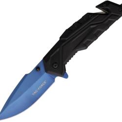 Couteau Pliant Tac Force A/O Lame Acier 3Cr13 Drop Point Manche Aluminium Noir Linerlock TF2004BL