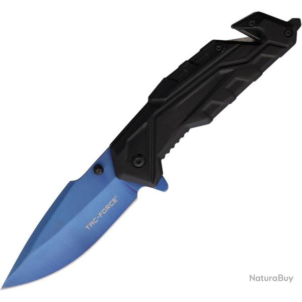 Couteau Pliant Tac Force A/O Lame Acier 3Cr13 Drop Point Manche Aluminium Noir Linerlock TF2004BL