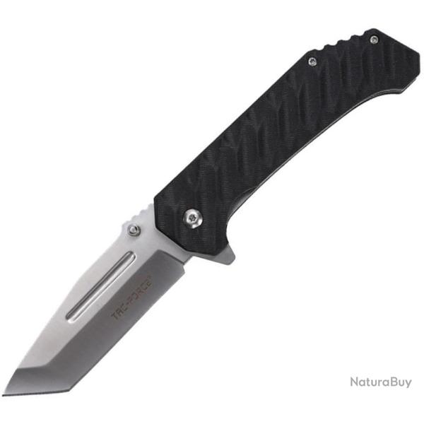 Couteau Pliant Tac Force A/O Lame Acier 3Cr13MoV Tanto Manche G10 Noir Linerlock TF2012BK