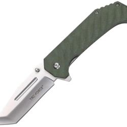 Couteau Pliant Tac Force A/O Lame Acier 3Cr13MoV Tanto Manche G10 Vert Linerlock TF2012GN