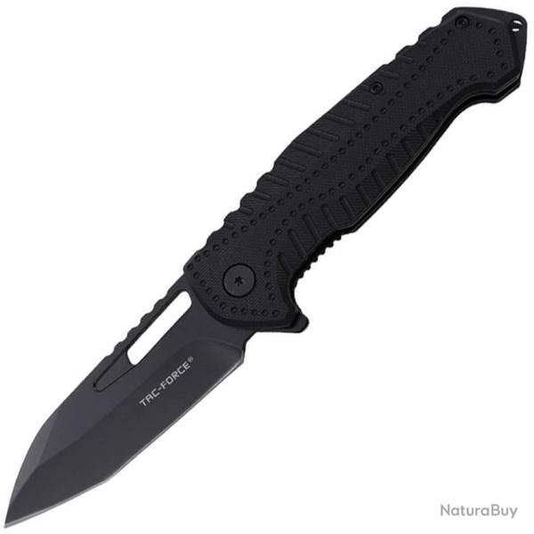 Couteau Pliant Tac Force A/O Lame Acier 3Cr13MoV Sheepsfoot Manche G10 Noir Linerlock TF2013BK