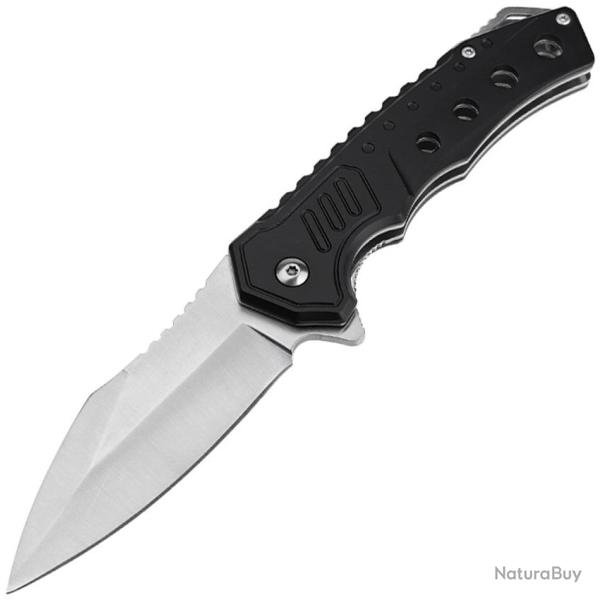 Couteau Pliant Tac Force A/O Lame Acier 3Cr13MoV Manche Aluminium Noir Linerlock TF2017BK