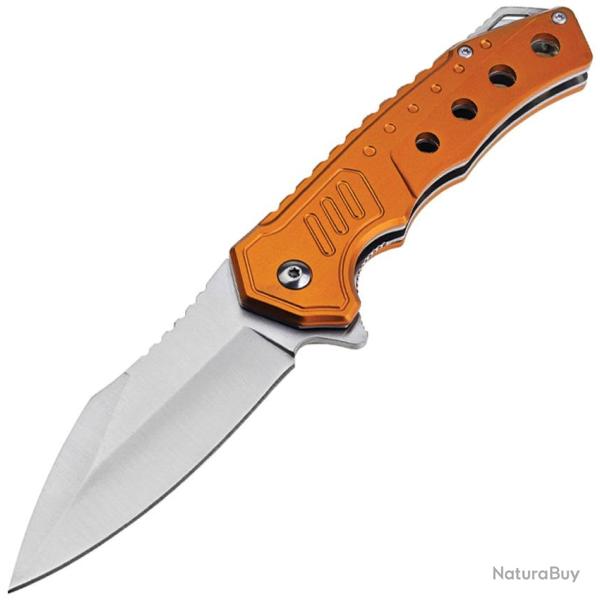 Couteau Pliant Tac Force A/O Lame Acier 3Cr13MoV Manche Aluminium Orange Linerlock TF2017OR
